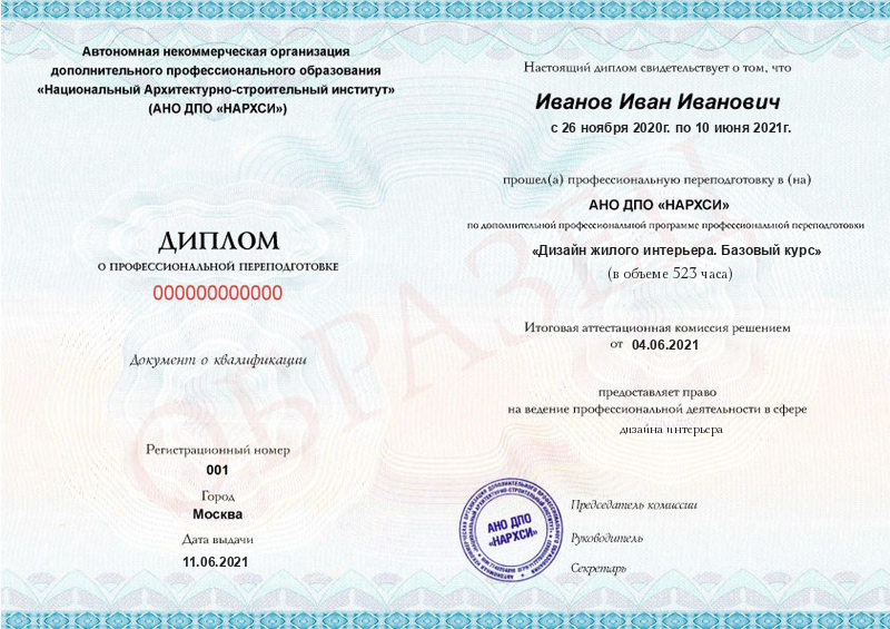 Диплом – Дизайн жилого интерьера. Базовый курс